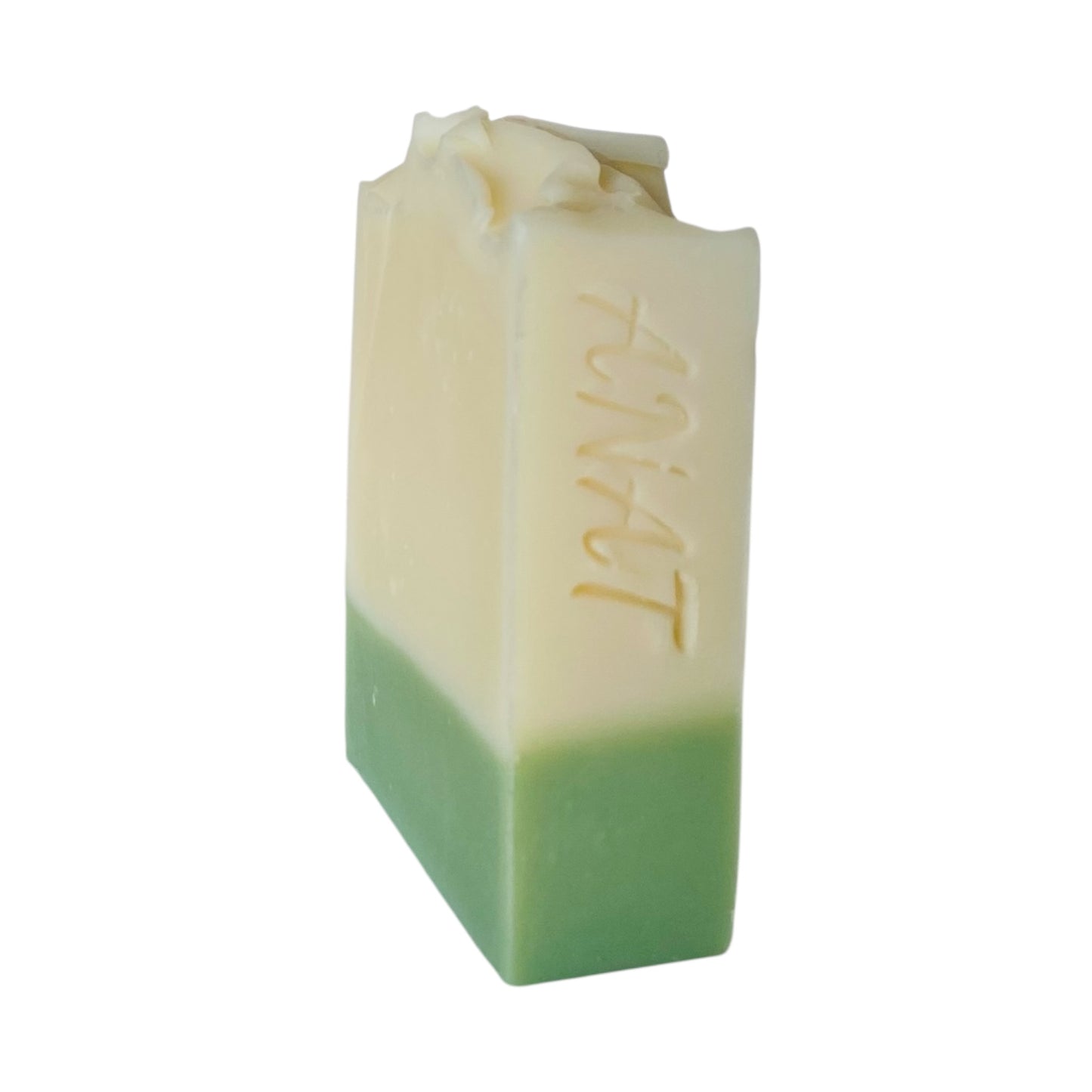 Anat Soap Green & Ivory handmade plant-based soap bar with mango and kokum butter for face and body, fragrance-free and vegan.